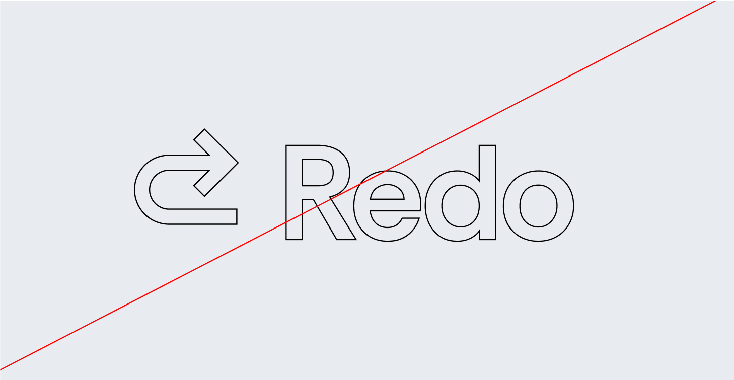 an image of the brand logo incorrectly outlined